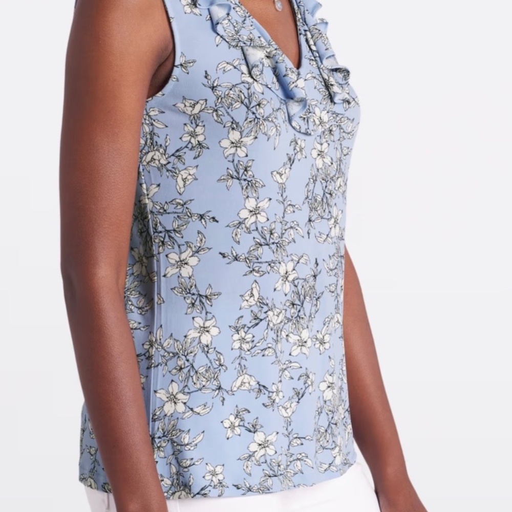 Sofea Ruffle Front Knit Top, Size Small - Picture 2 of 7